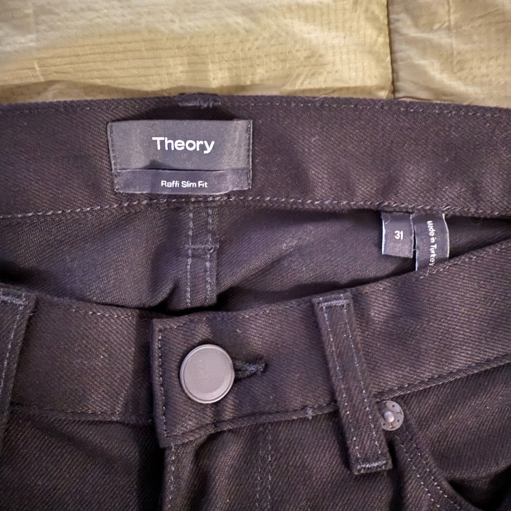 Theory Black Skinny Jeans Premium Denim - Picture 3 of 4